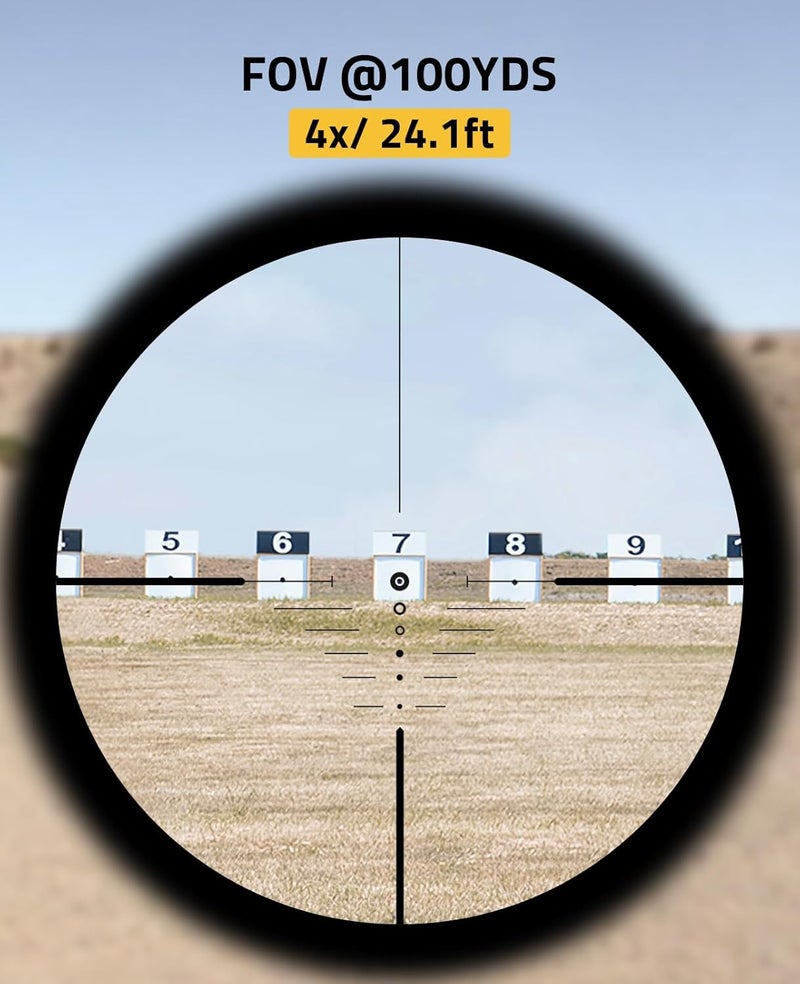 CVLIFE 4x32 Crossbow Scope, Red Green Illuminated Compact Crossbow Scopes for Hunting 20-100 Yards, Circles and Rangefinder Etched Glass Reticle Optic - Image 3
